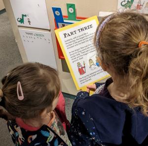 Children doing trail